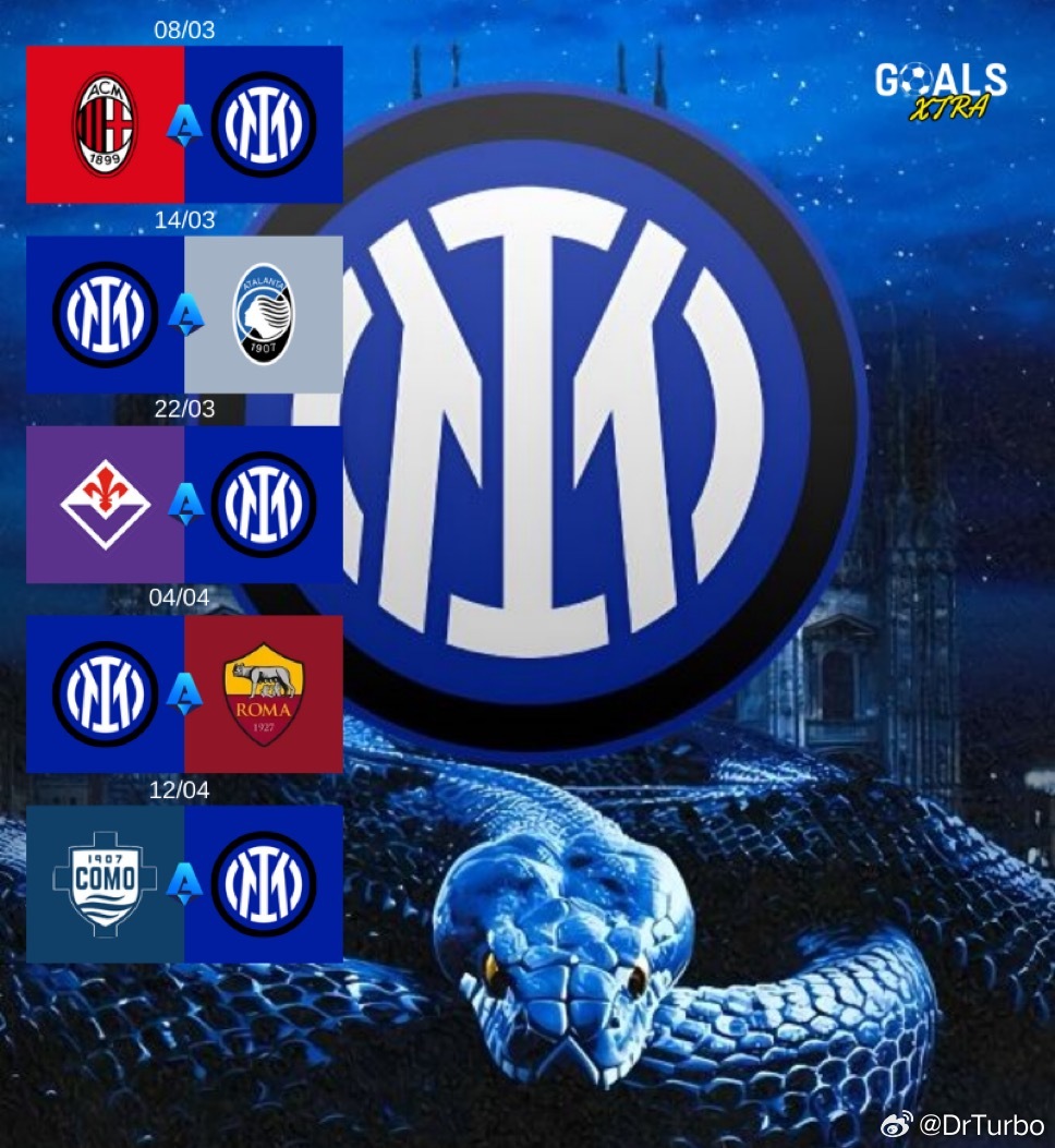 国米接下来的5场意甲赛程如下热点现场 把这5场踢好 本赛季就有了