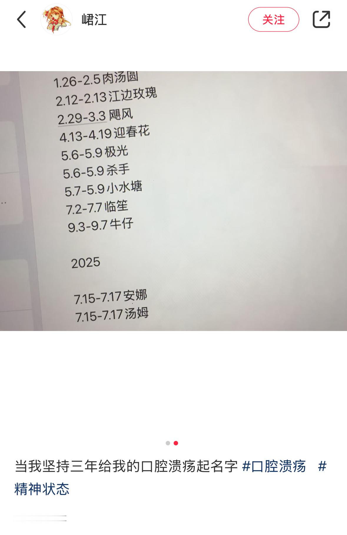 可以用台风取名的方法给口腔溃疡命名！ ​​​