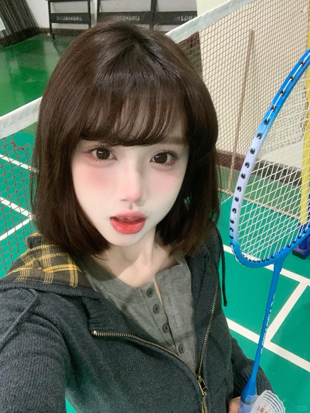 爱上了羽毛球🥏…🏸🏸🏸