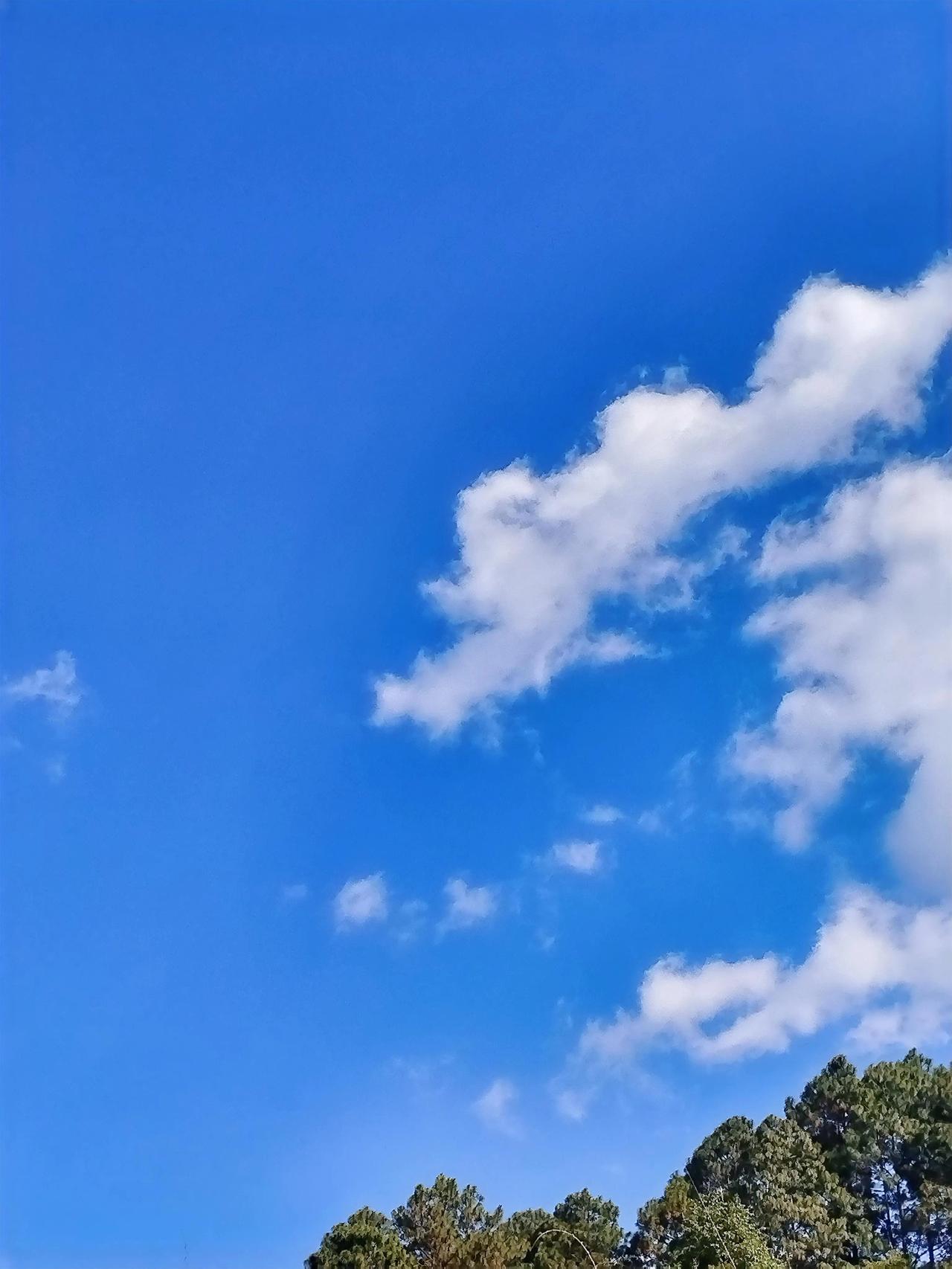 夕阳西下时，那云霞更是美得让人沉醉。金色的光辉洒在云朵上，如同一层薄纱，云儿被染