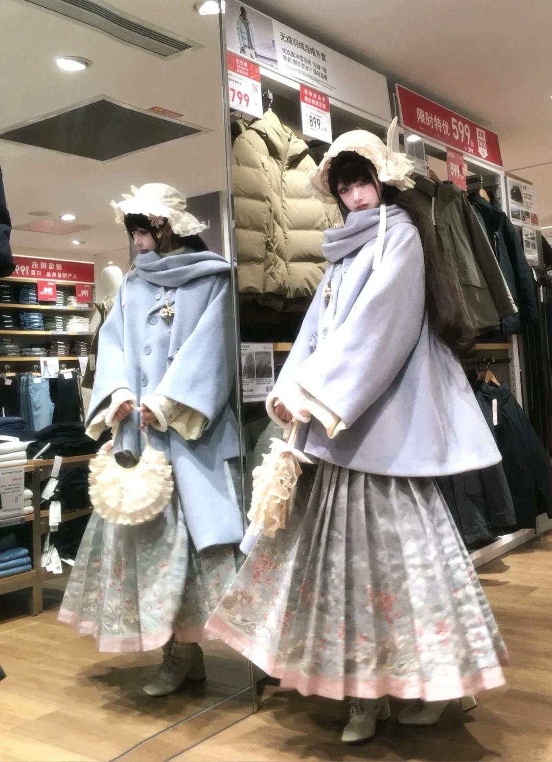 汉服混搭｜冬天也汉洋折衷