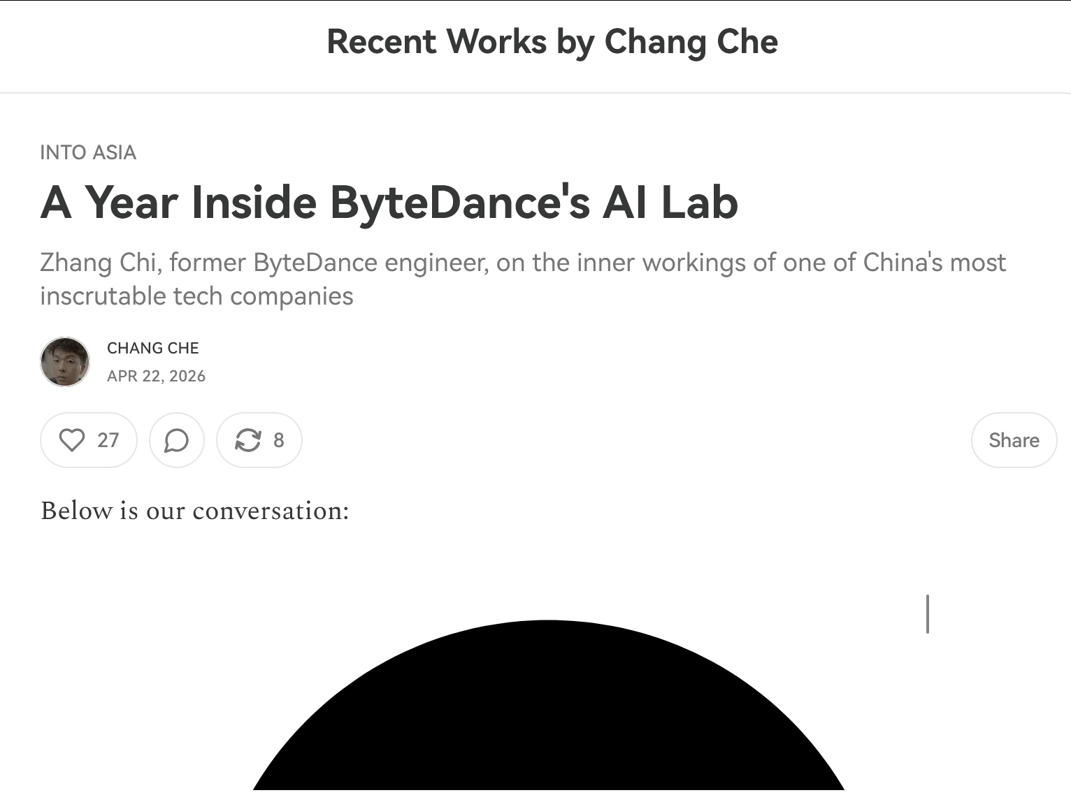 一份关于字跳AI Lab的深度访谈 “A Year Inside ByteDan