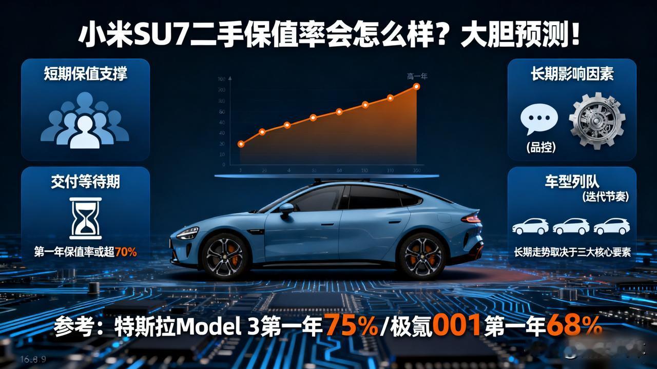 小米SU7的二手保值率会怎么样？我来大胆预测一下。

参考特斯拉和极氪的路径，第