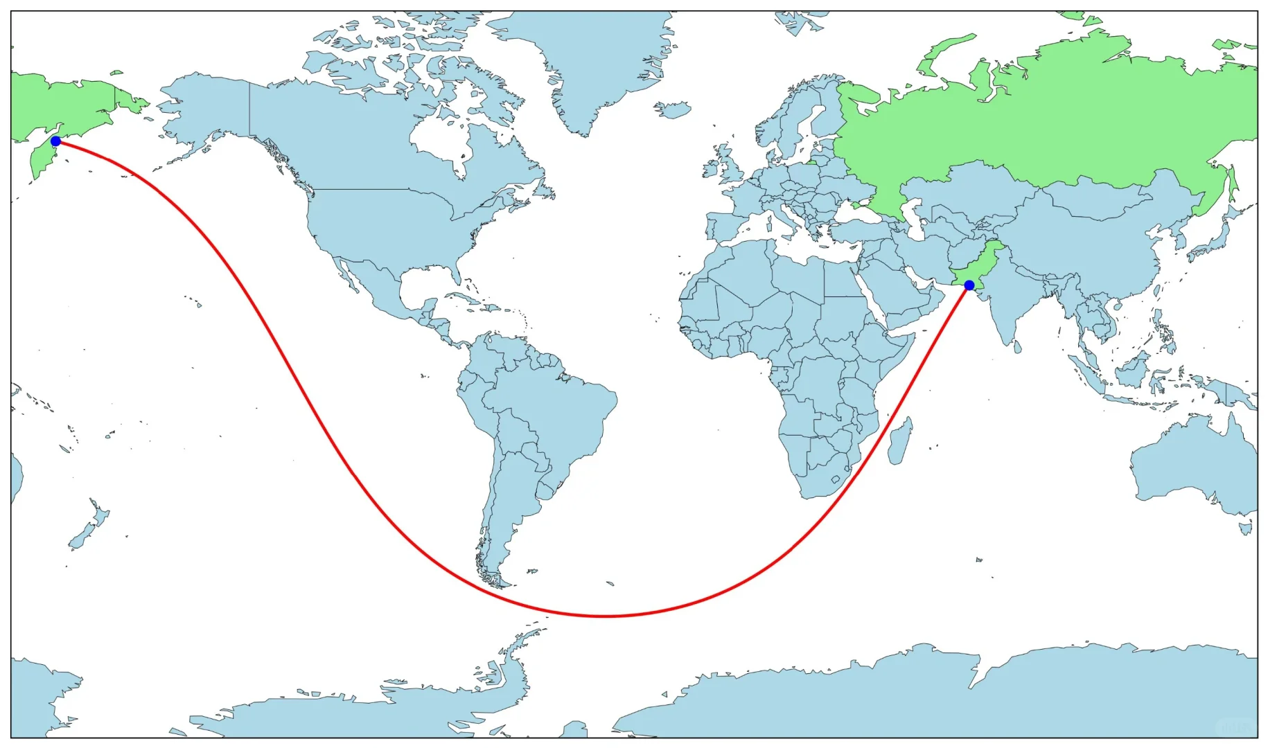 你在海上可以实现的最远直线航行