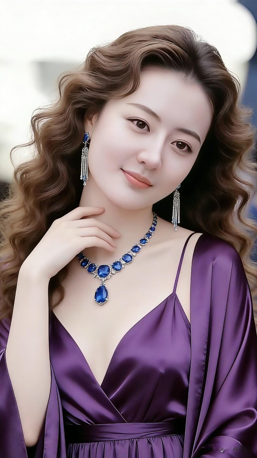 优雅紫裙，气质满分，性感妩媚！💎✨