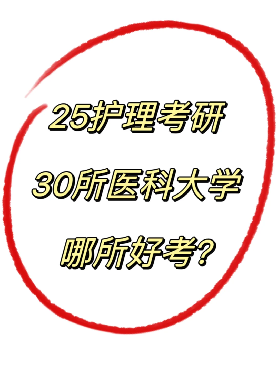 25择校⭕️据说医科类大学很好上岸❓