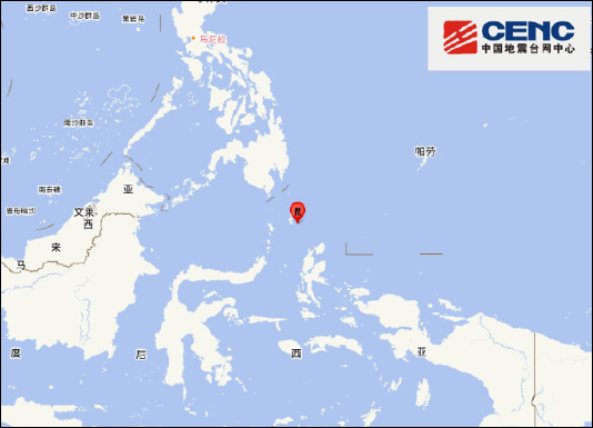 印尼塔劳群岛发生6.4级地震，震源深度30千米