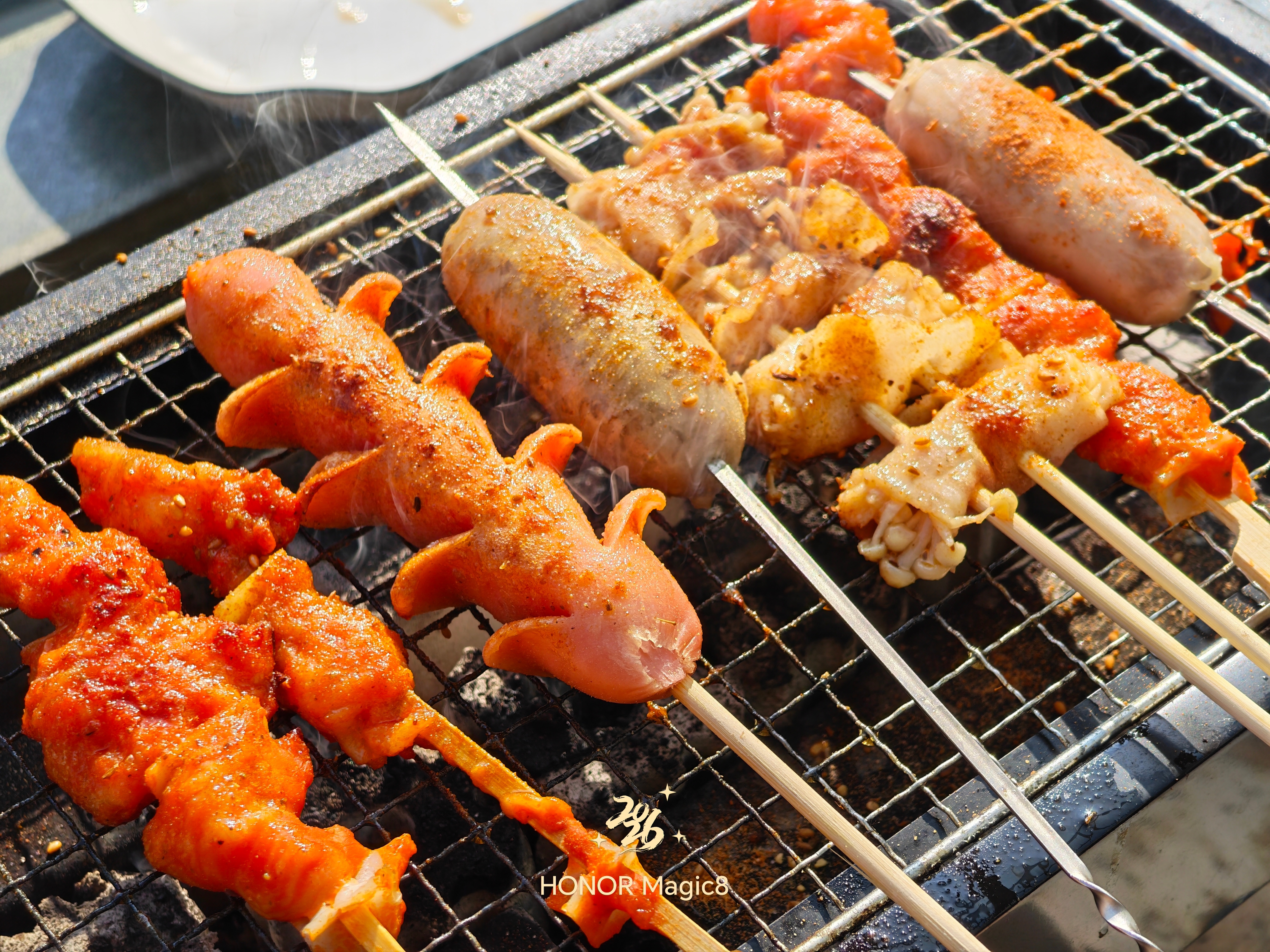 昨天烤了一下午串 今天衣服上一股烟味不过自己烤还是挺划算的，在锅圈买了两百多块钱