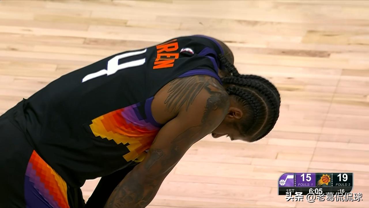 太阳二当家杰伦-格林的得分能力真是太恐怖了！在今天太阳主场以134：109大胜爵