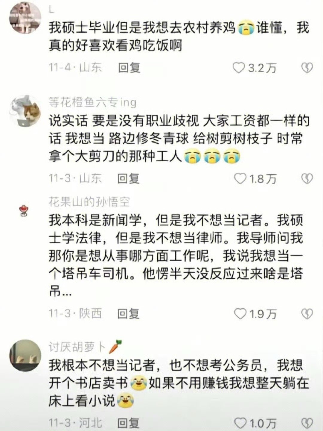 如果不用考虑生存的话，你会 