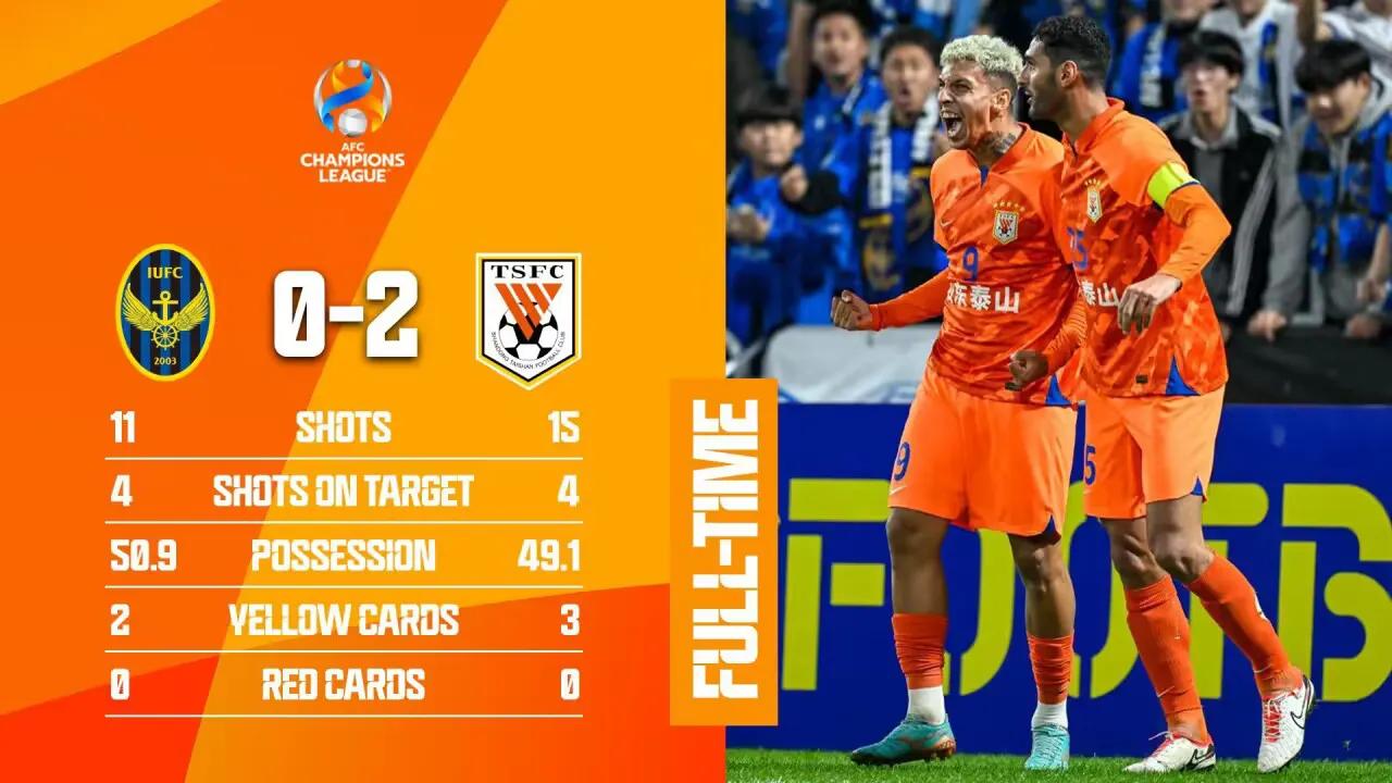 山东泰山2:0仁川联！赢得真痛快！
崔康熙果然了解韩国球队，战术基本上是成功的，