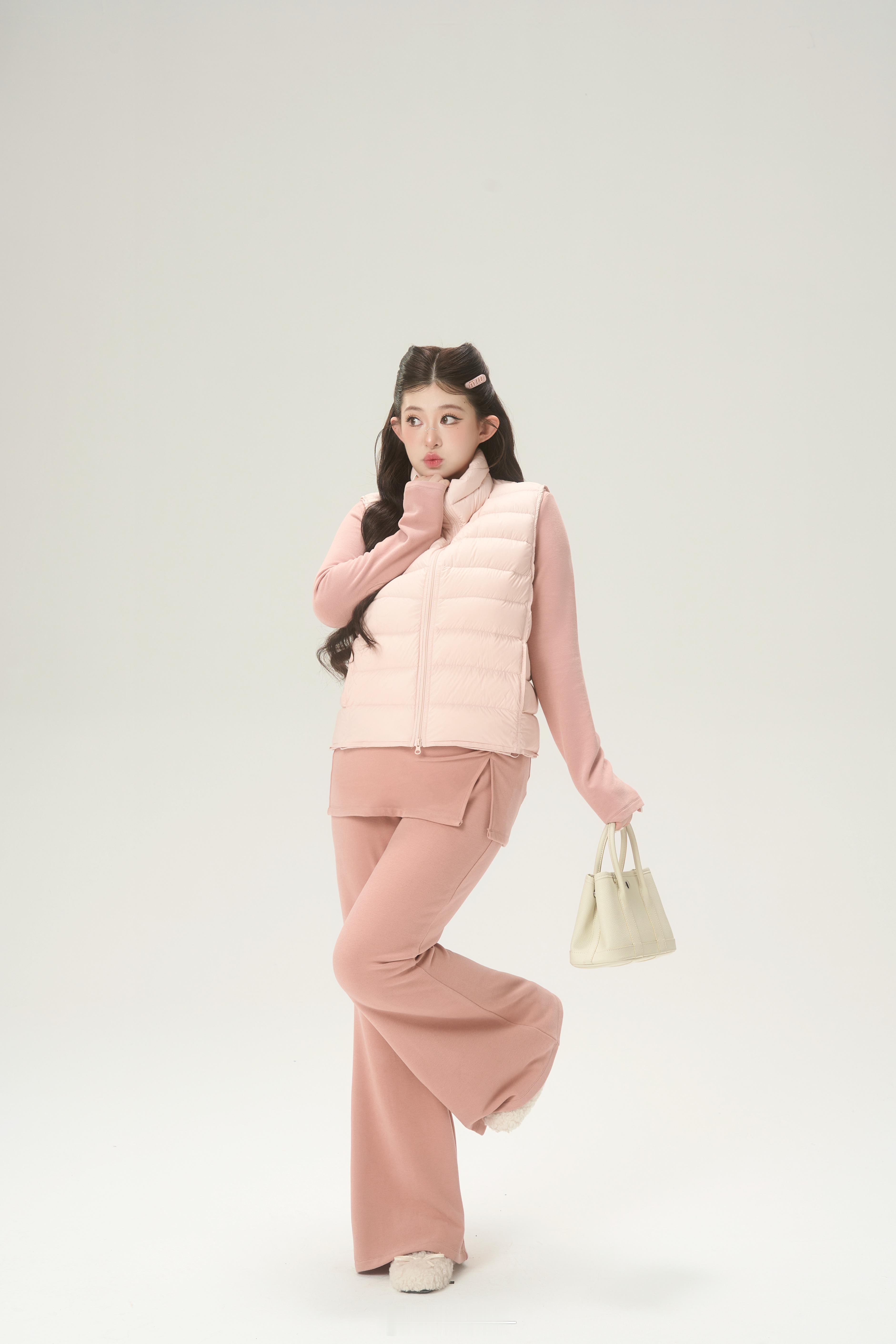 秋冬必备的懒人ootd“蜜桃软心套装”🍑面料是高克重双面绒 🔥锁温保暖拿捏!