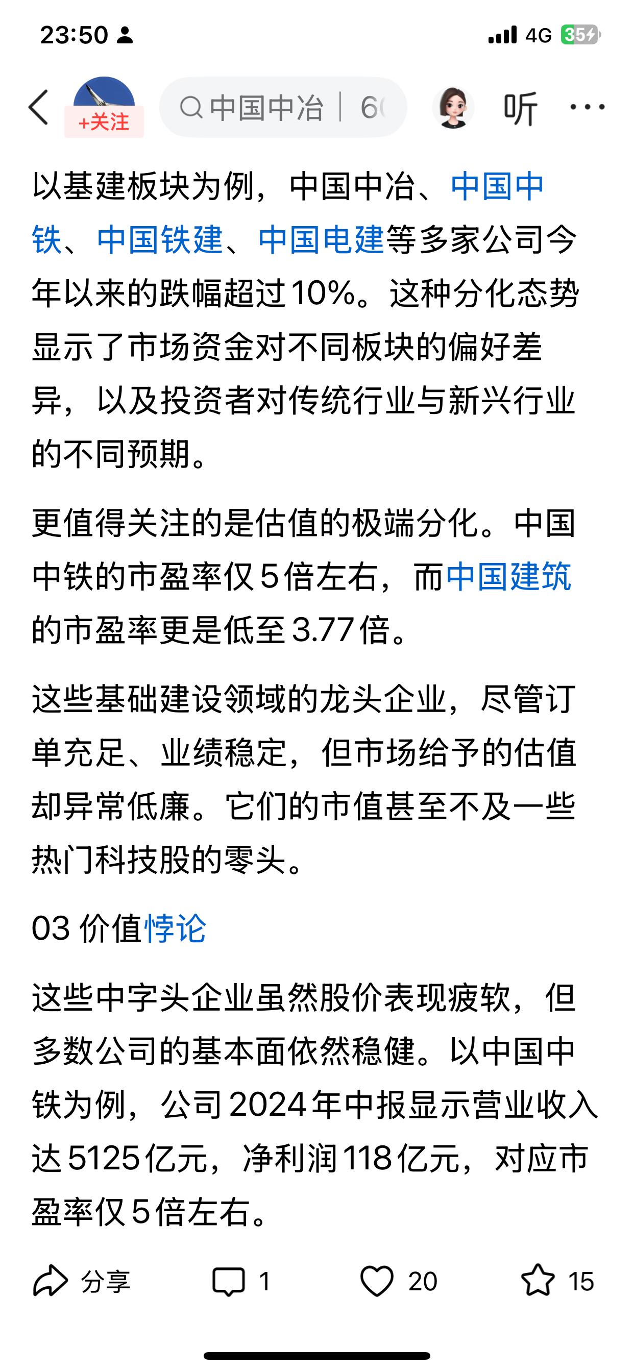 大盘今年上涨了多少？差不多10%吧？

       中国中冶、中国中铁、中国铁