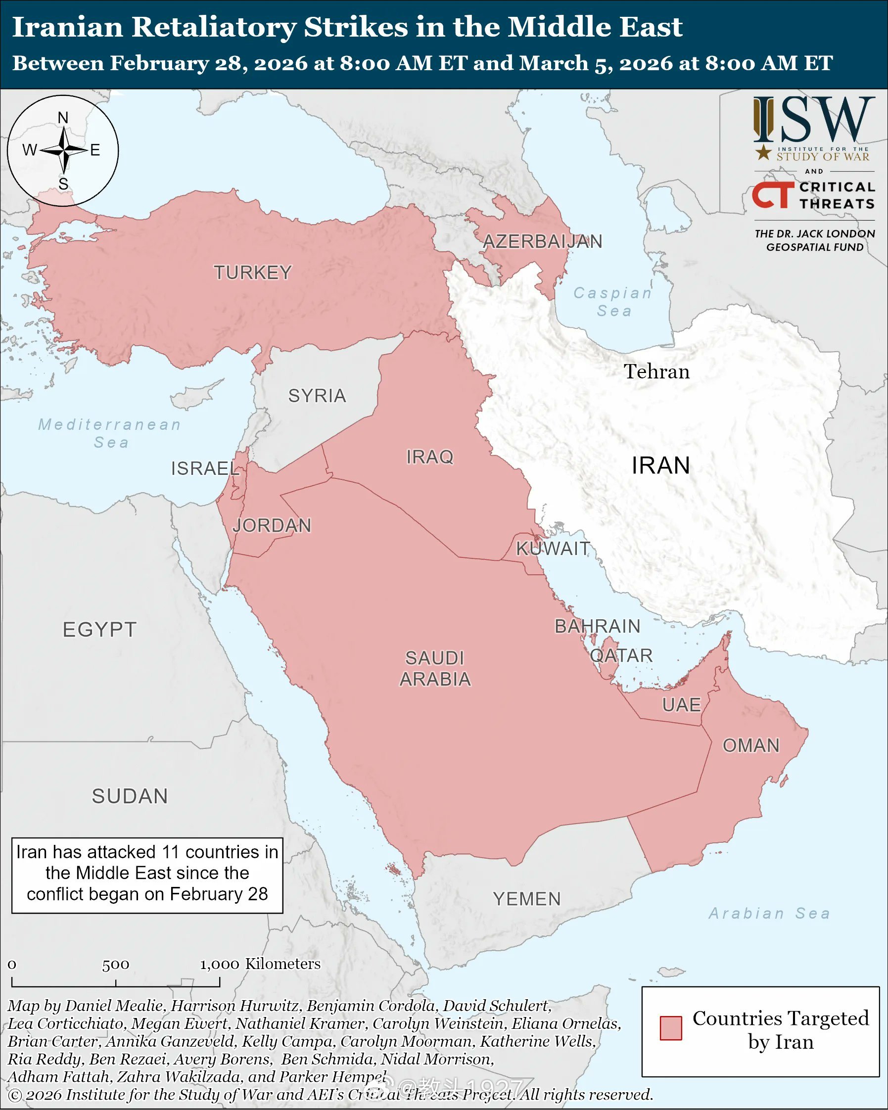 随着阿塞拜疆与土耳其遇袭伊朗已经对周边11个国家发动攻击烽火问鼎计划伊朗