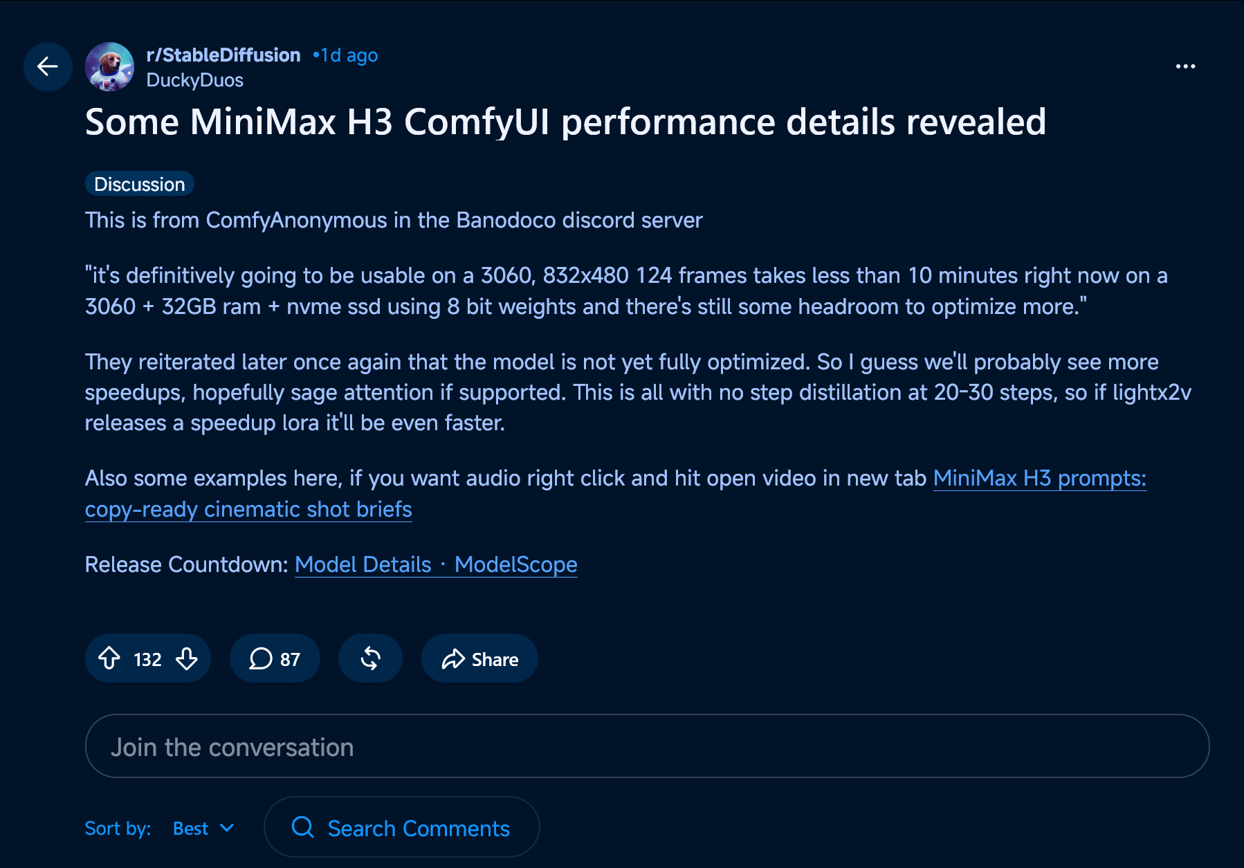 三手消息：MiniMax H3 可以在3060 显卡上运行啊----------