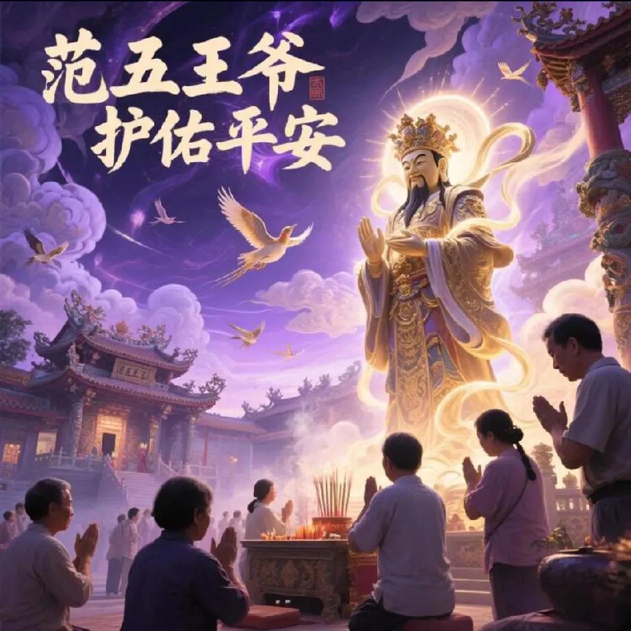 《范五王爷颂》
 
原创
 
承业怀仁济世长，
从文定寇护一方。
英灵永驻黎民仰