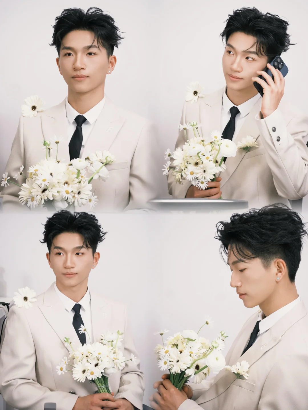 太原约妆｜韩式新郎妆，温柔又有气场的婚礼感