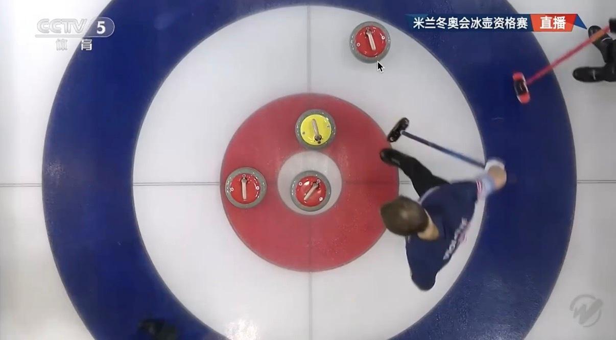 米兰冬奥会冰壶落选赛 晓明努力补天了！这局只被偷1分真的谢天谢地了！！！ 
