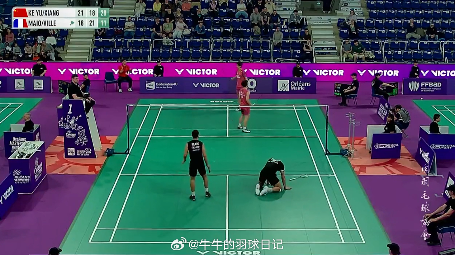 2026年奥尔良羽毛球大师赛 男双 1/8赛 胡珂源/林祥毅 21-18 18-