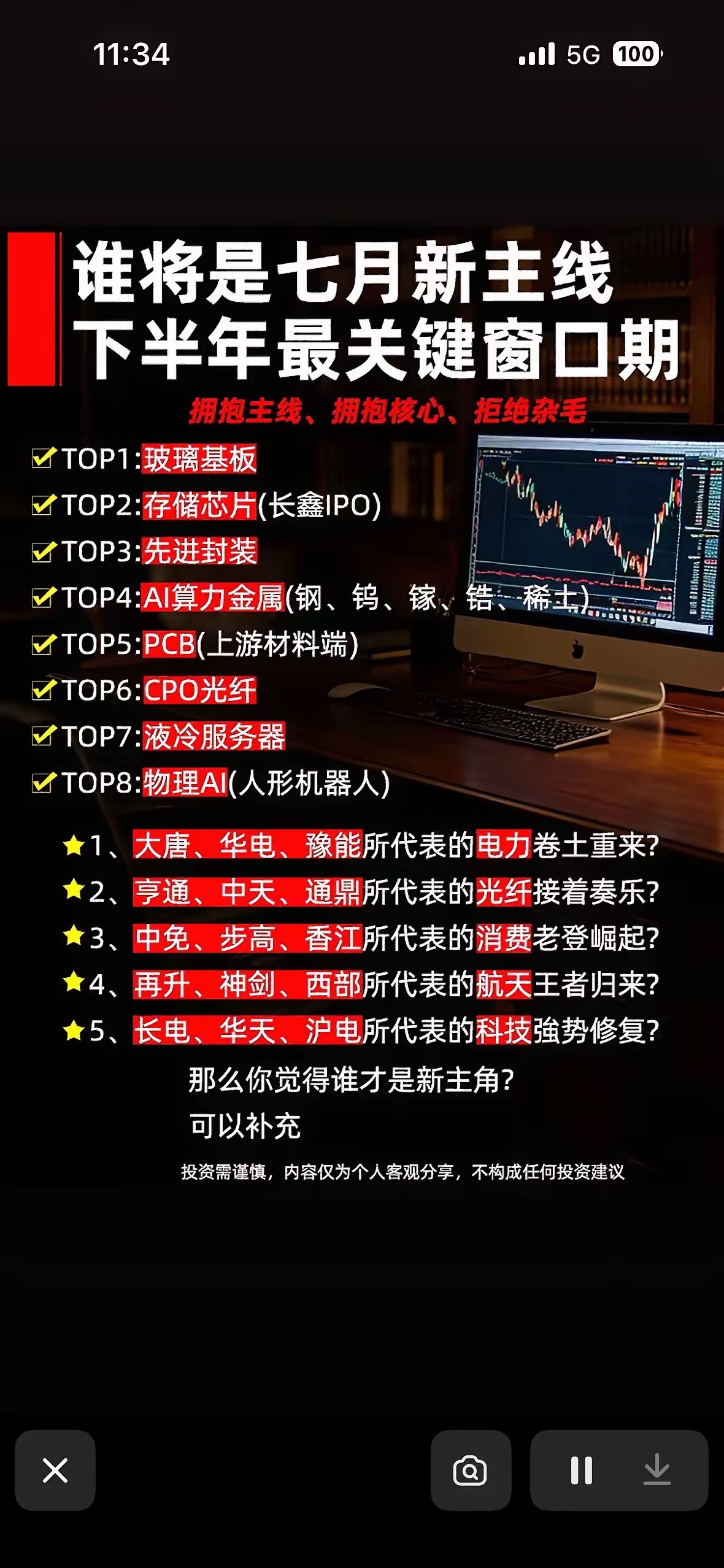 七月新主线谁主沉浮？玻璃基板、AI算力金属、人形机器人…科技+消费+电力，你押哪