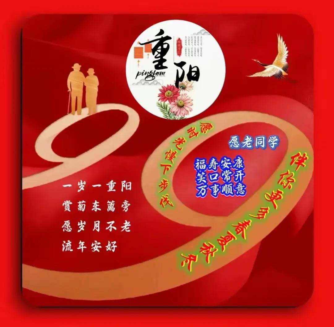 重阳

一岁一重阳
坡上菊花黄
手中的酒杯
装满故乡
看见步履蹒跚的老人
用孤独