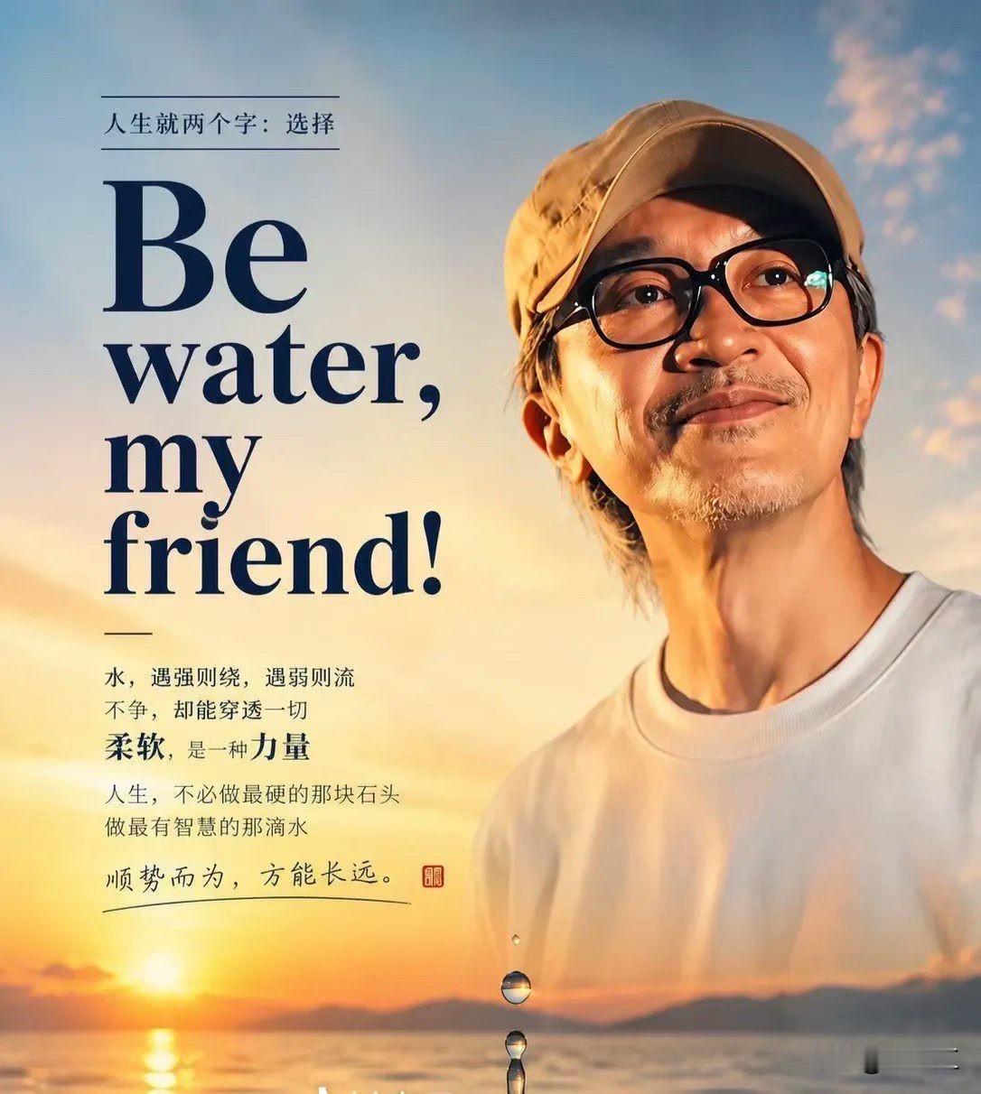人生就两个字：be water