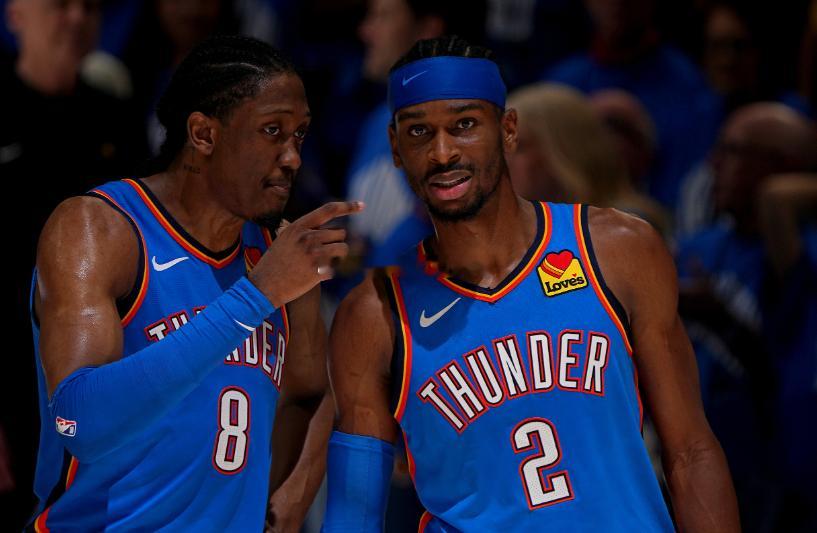 NBA常规赛，雷霆105-108不敌太阳本场比赛亚历山大状态不是很好，22投8中