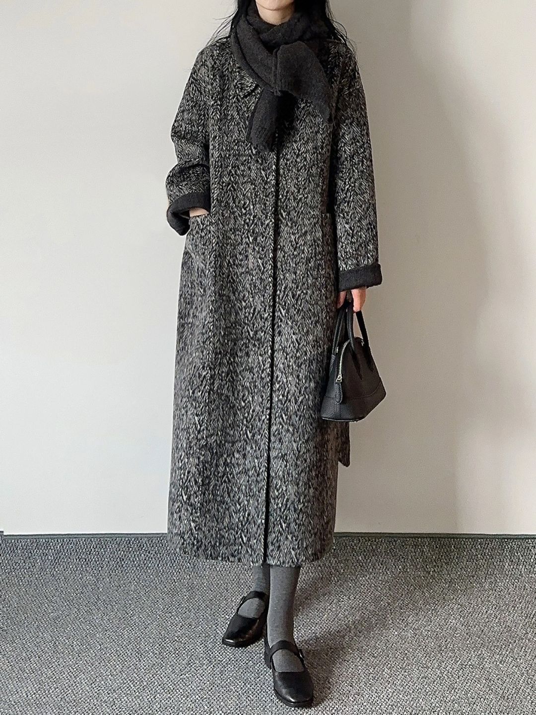 秋冬黑灰色系穿搭！