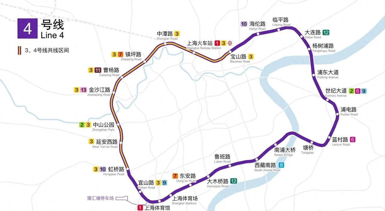 这些年上海地铁越修越多、线路越铺越密，覆盖全城各个角落，但至今能真正闭环跑圈的，