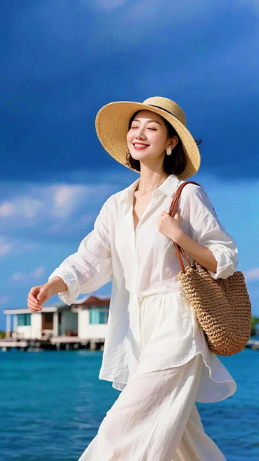 AI海滨度假风写真 ai创作 玩法达人伙伴计划广告分成