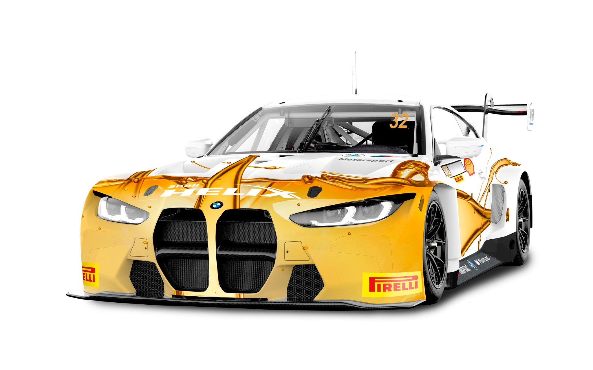 WRT公布#FIA GT世界杯# 宝马M4 GT3赛车涂装采用壳牌喜力涂装，这次