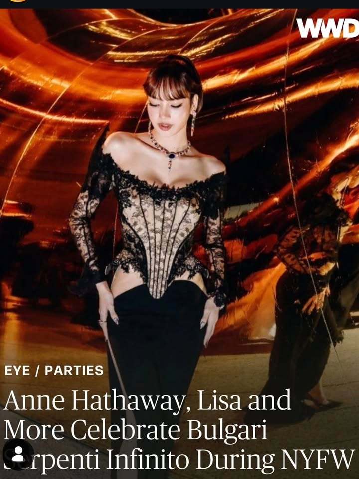 lisa宝格丽全球品牌代言人 ❤️ 大爷IG更新宝格丽美女们LISA[超话] ​