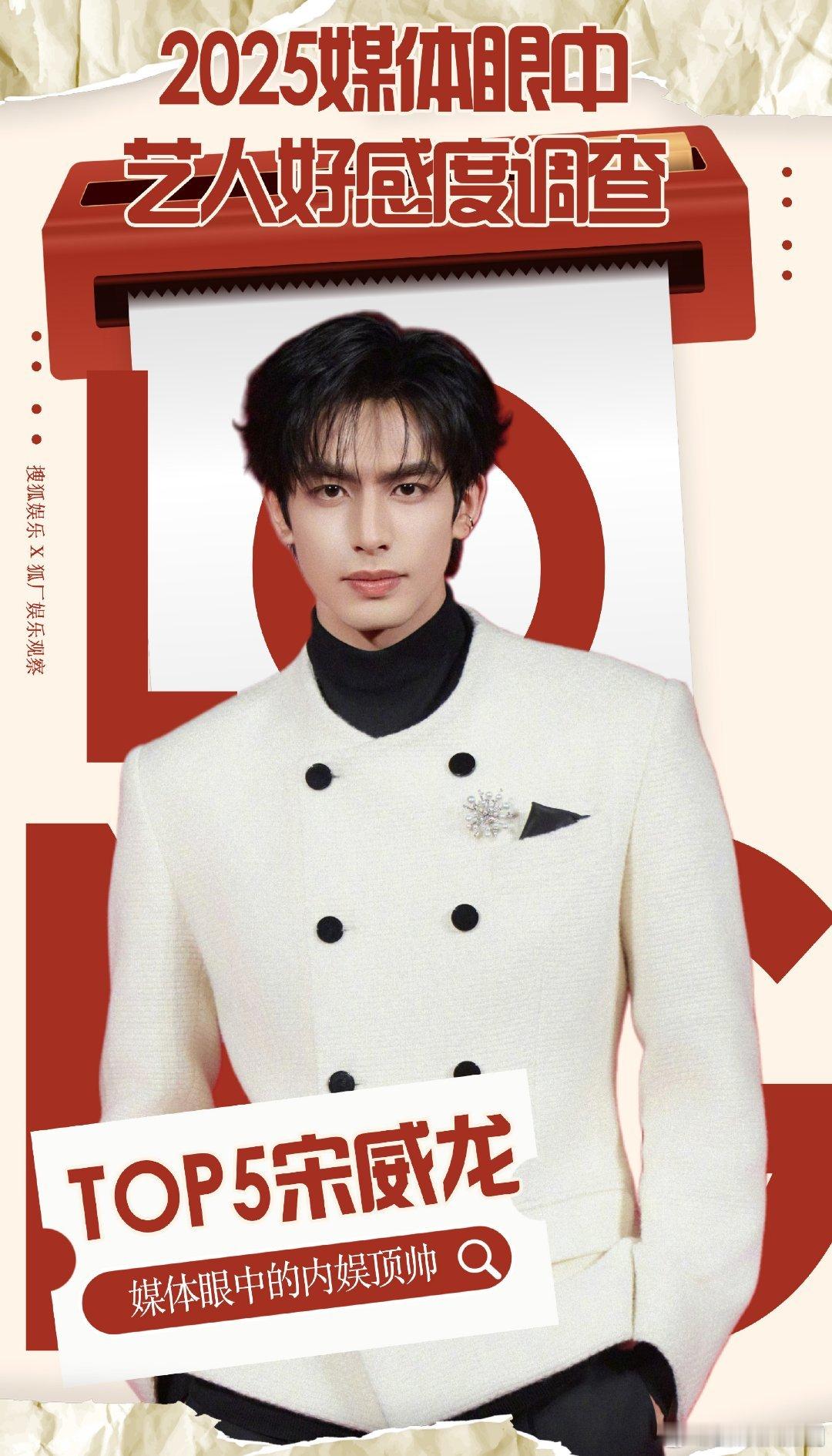 媒体眼中的2025年度好感艺人top5：肖战，白鹿，王鹤棣，李兰迪，宋威龙 