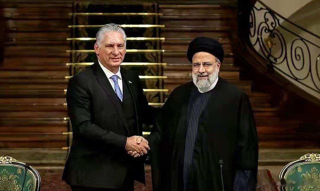 古巴国家主席迪亚斯·卡内尔到访伊朗，与莱西总统会晤后达成强化彼此关系的共识，两国