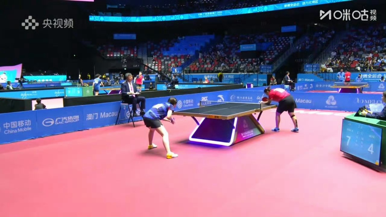 2025大湾区全运会女子团体B组上海3-2河北孙铭阳/陈熠2-3何卓佳/王添艺（