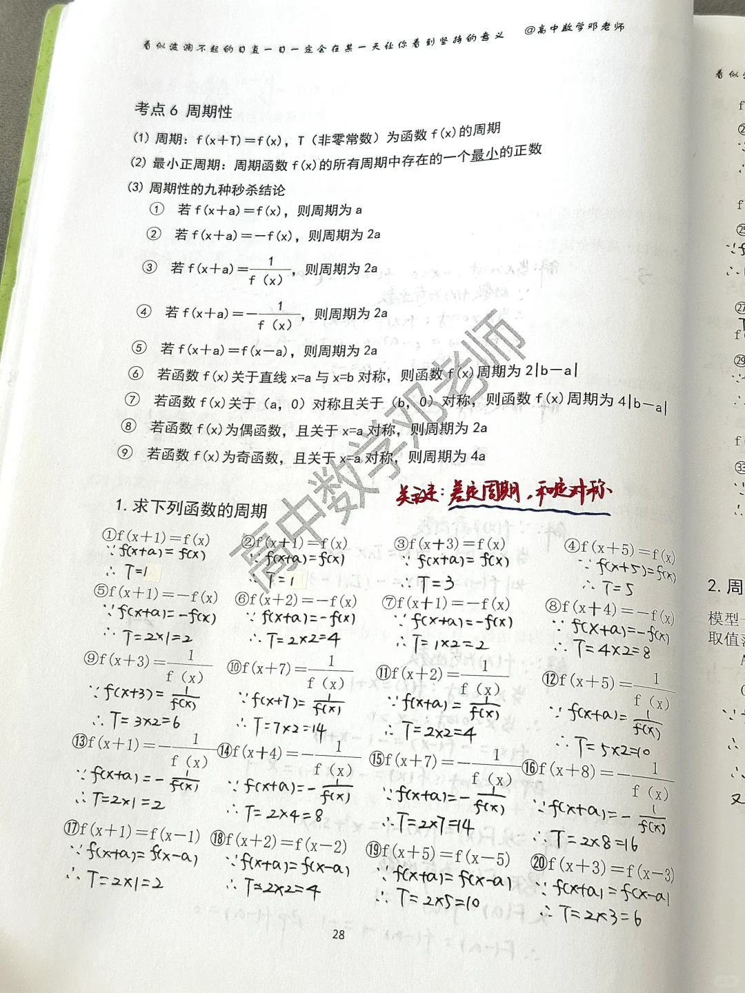 这是我见过函数周期最详细的总结