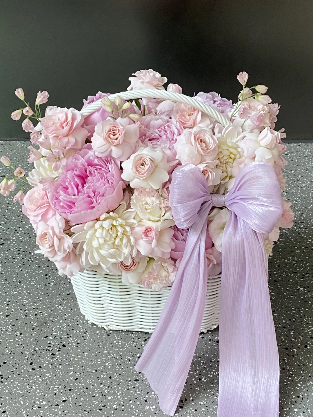 粉芍药仙女花篮｜仙子之吻花篮｜北京花店
