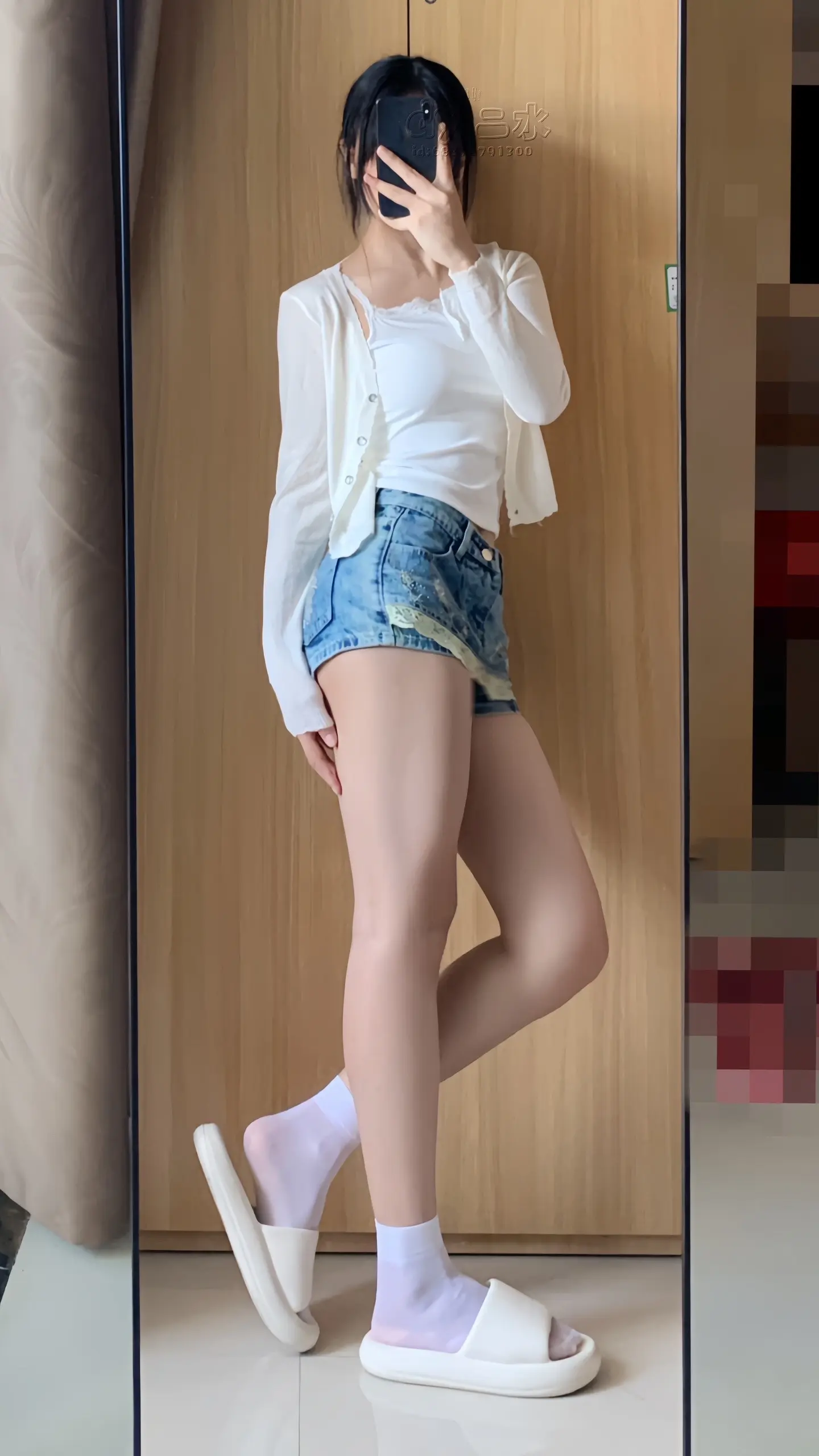 对镜拍 ootd穿搭 腿长一米八