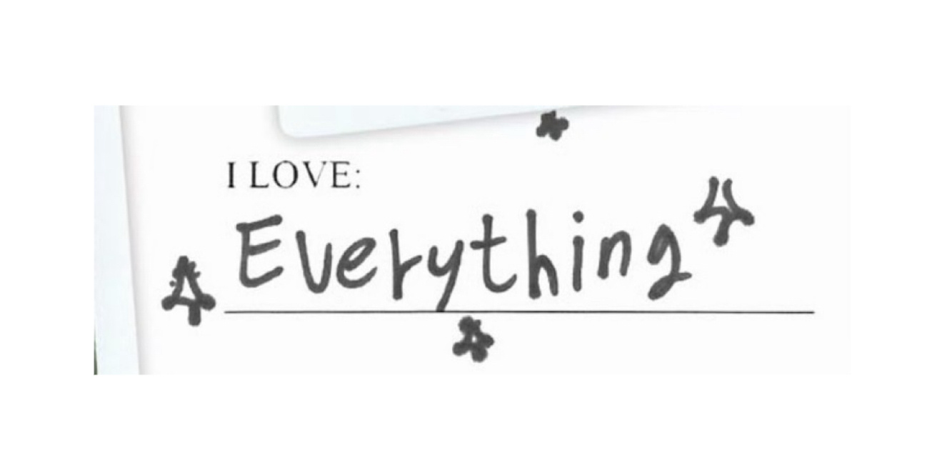 💧🥲🥹…在i love everything周围画上闪光…爱着一切的你真的