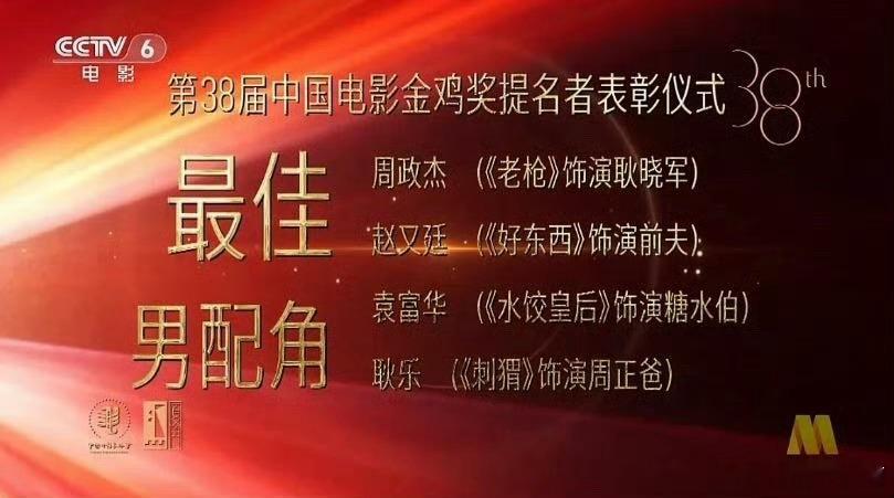 ？？祖峰的最佳男配角提名没了