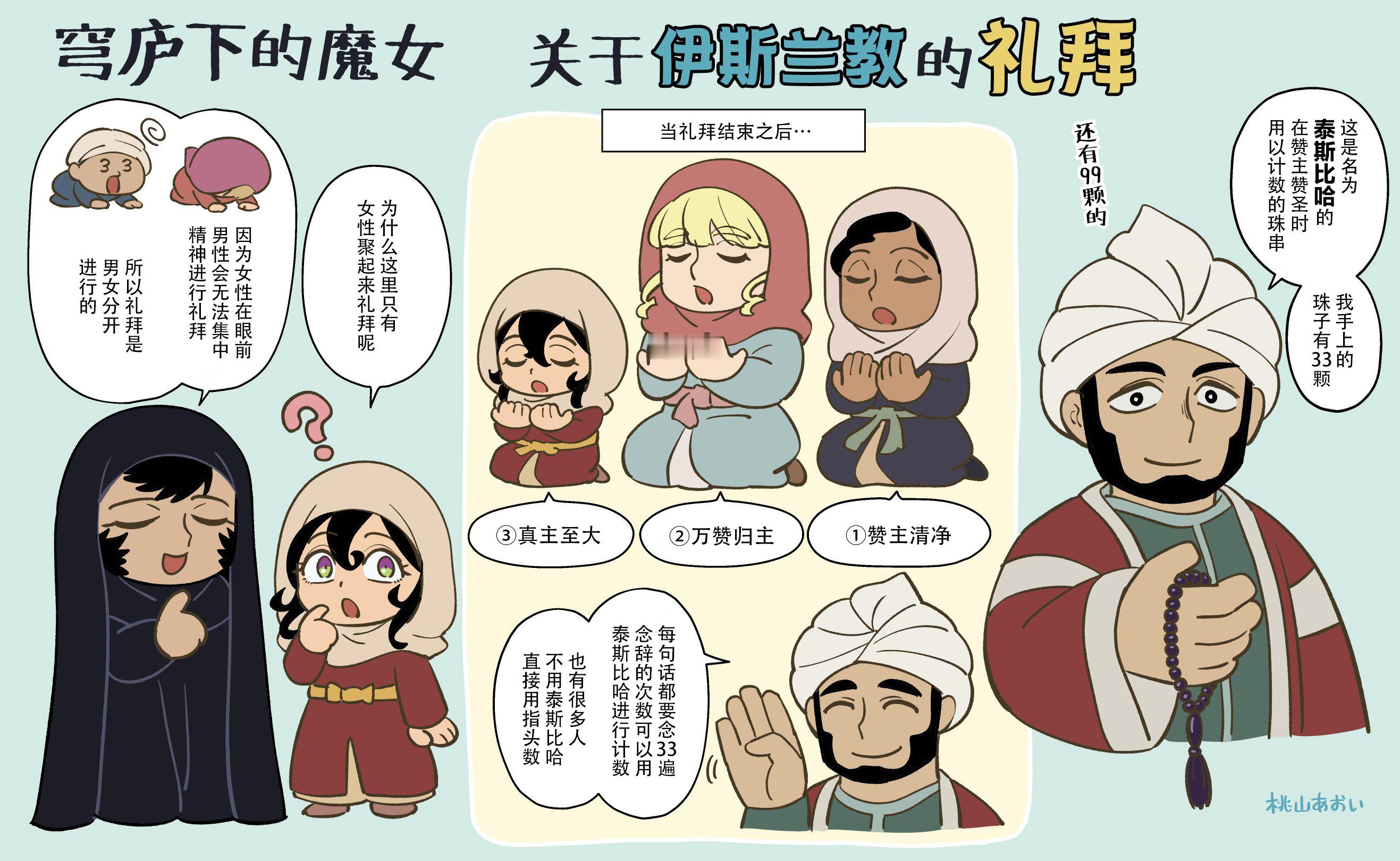 X:关于动画《穹庐下的魔女》第一幕中伯父所拿的赞珠与礼拜相关的小知识。播出的时候