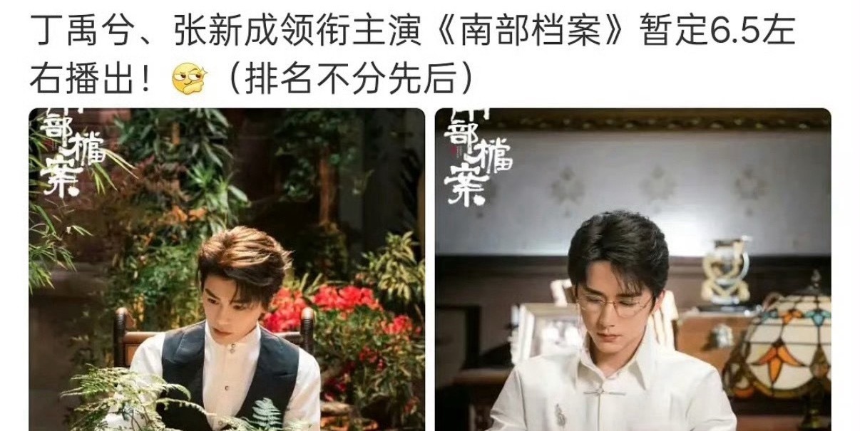 丁禹兮、张新成《南部档案》6月5日播出，大家期待吗？ 
