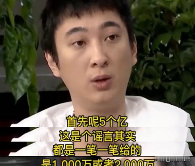 王思聪曾经公开说过："我父亲没给过我5亿，他每一次给我钱都是1000万，或者20