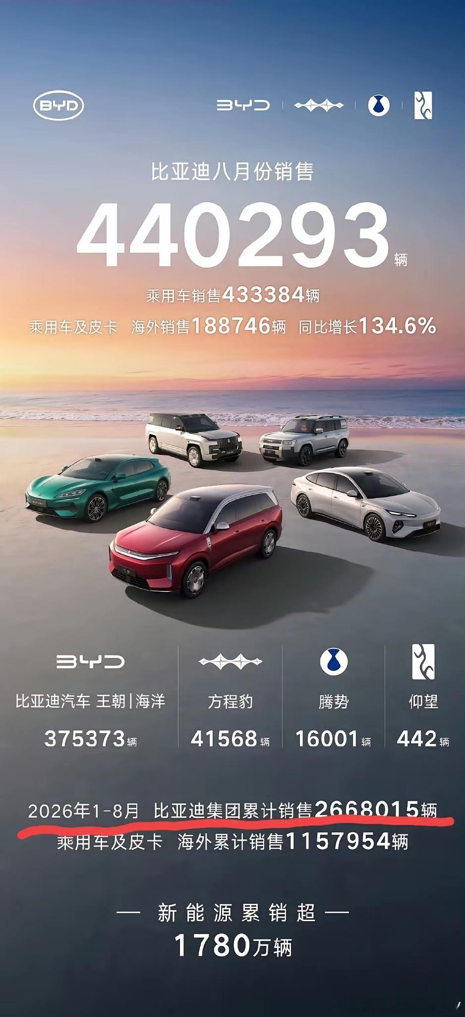 差193万台，比亚迪今年想追平去年销量，难度确实不小。顺着何志奇给出的车市现状，