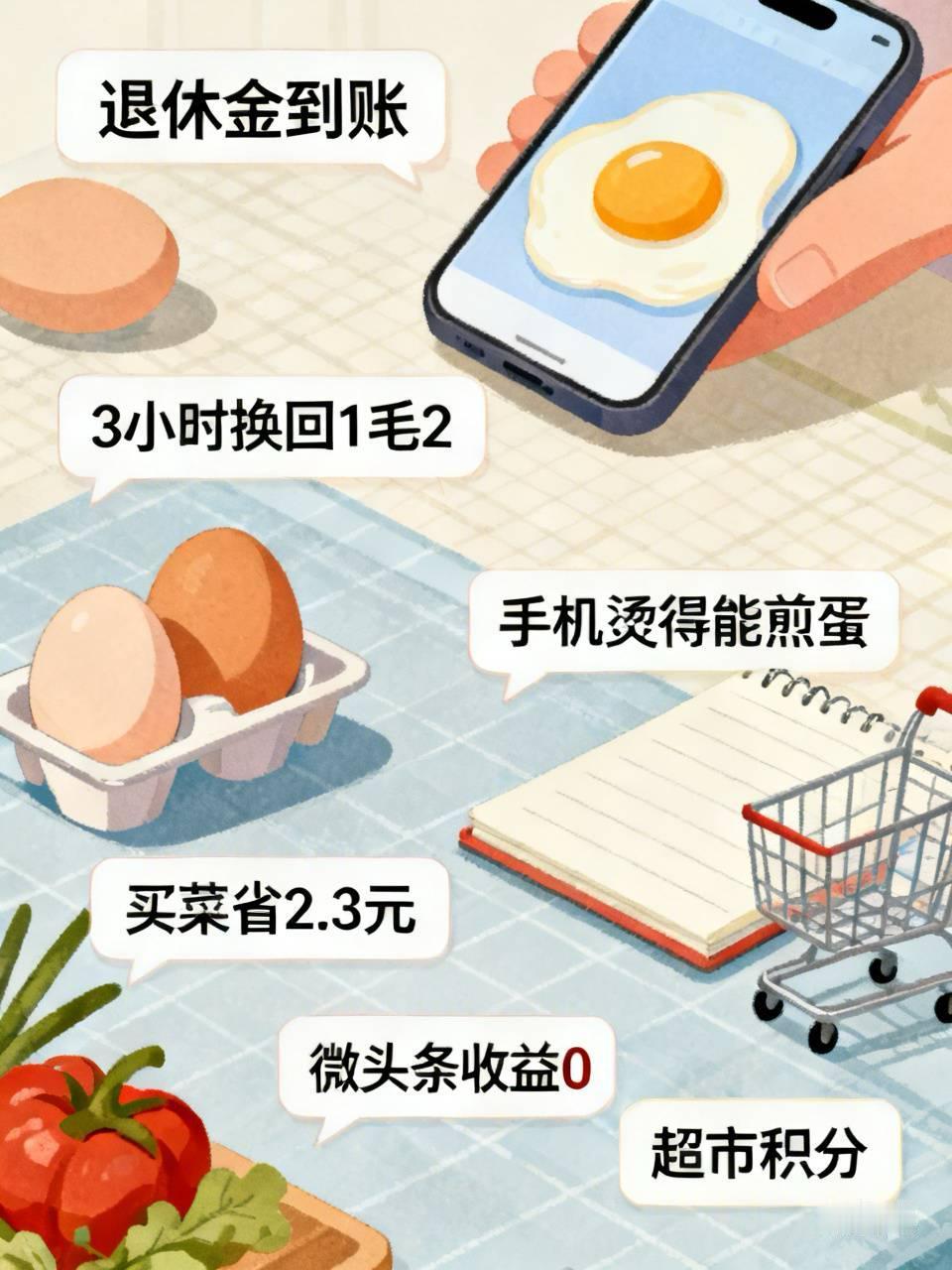 退休金到账短信“叮”一响，我反手就点进了抖音刷红包——三小时换回一毛二，手机烫得