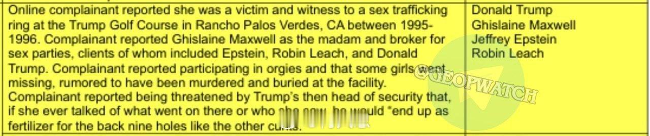 特朗普的安保负责人威胁了一名在奥吉斯遭性侵的幸存者，称如果她提及自己所目睹的事件