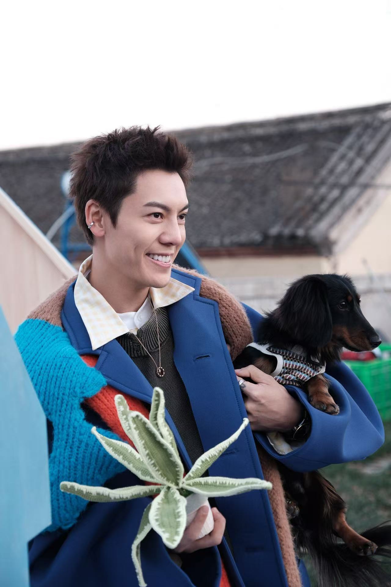 陈伟霆 下雪了能像抱狗一样抱我吗 下雪了，心却被陈伟霆暖化了， 新封面白针织毛衣