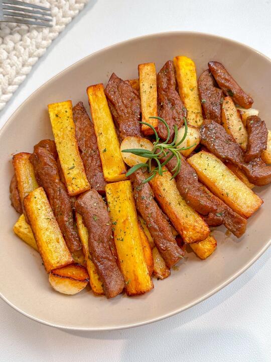 土豆与牛肉的天花板吃法❗️土豆牛排煎锅 香