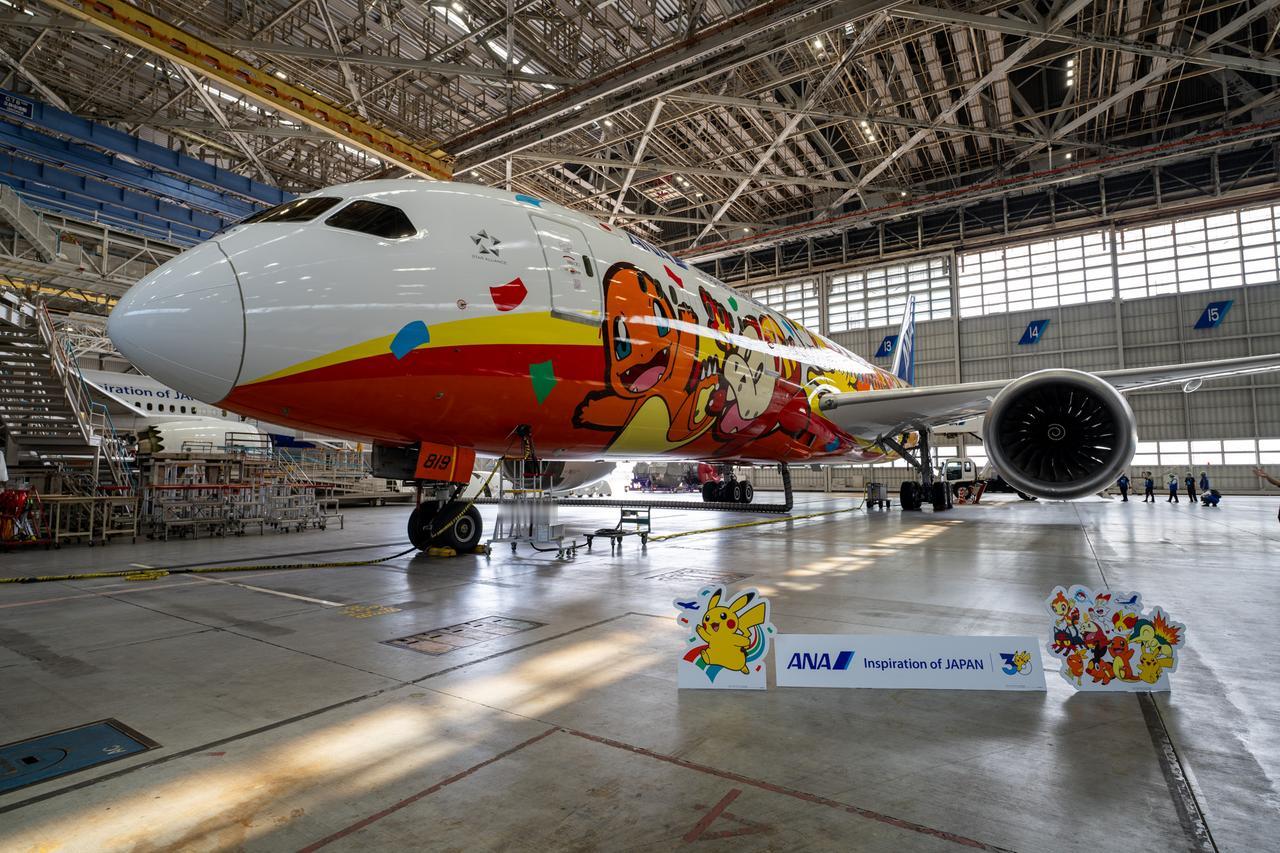 ANA宝可梦火系精灵特别彩绘机将于今日首航
 
ANA（全日空）为纪念宝可梦30