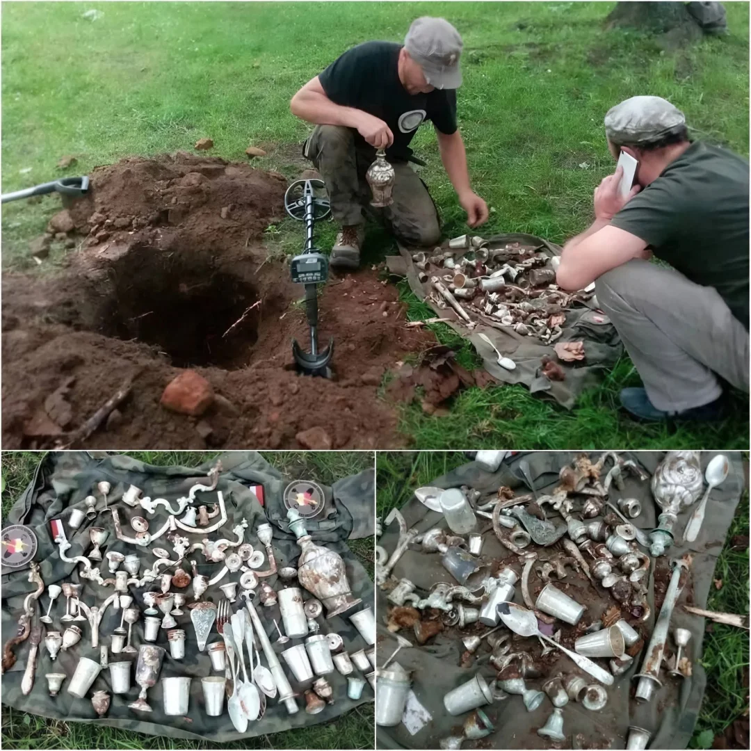 在波兰一座 14 世纪城堡的废墟中，发现了一个装满银子的宝箱🇵🇱 ...